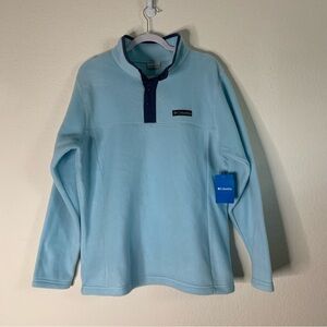 Columbia Mens blue steens mountain half snap fleece sweater M